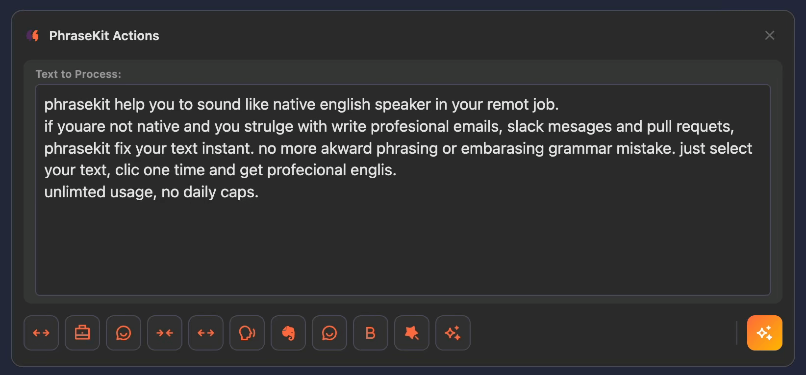 PhraseKit Desktop Application Screenshot